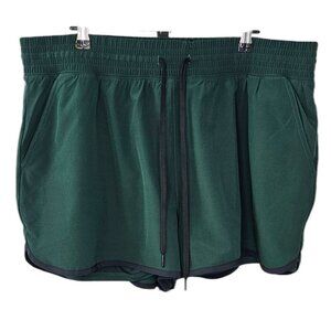 Abercrombie Your Personal Best YPB Athletic Lined Running Shorts Size XL Green